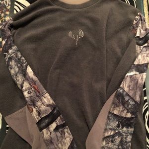 ORIGINAL DEER GEAR FLEECE PULLOVER , camo/grey XXL